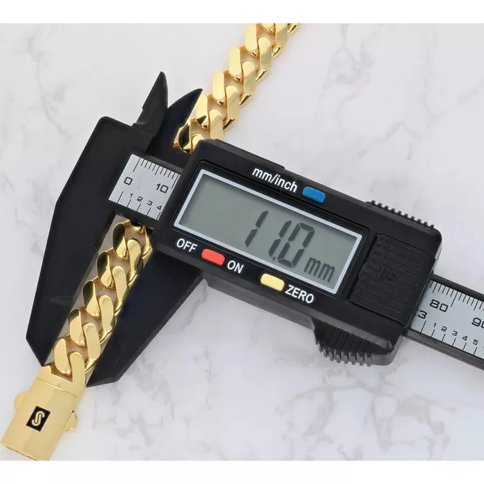 10k Yellow Gold Royal Monaco Miami Cuban Link 11mm Chain Pendant Necklace 28 Goldiacom Necklaces