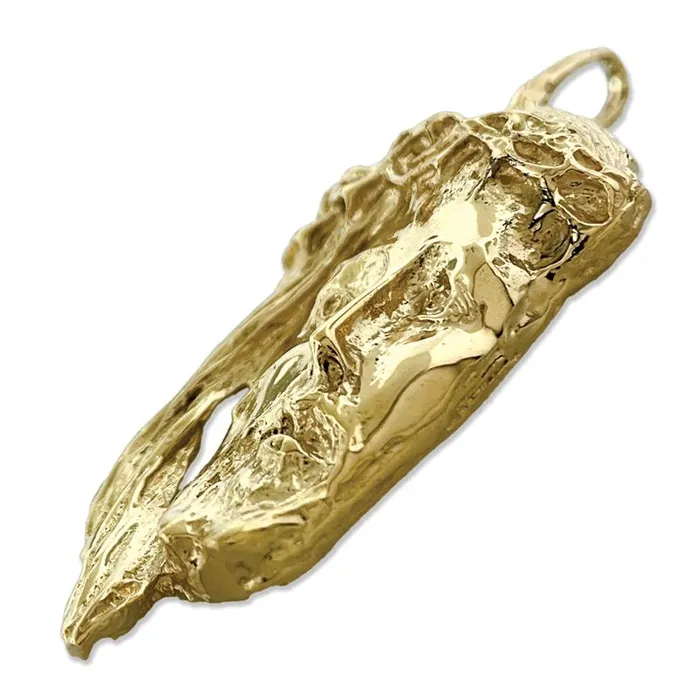 14K Gold 46MM Jesus Christ Head Pendant Goldia Necklaces