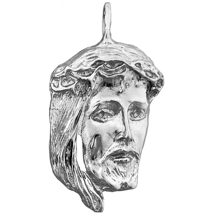 14K Gold 46MM Jesus Christ Head Pendant Goldia Necklaces
