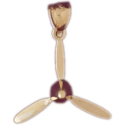 14K Gold Airplane Propeller Pendant Goldia PreStyled Sets