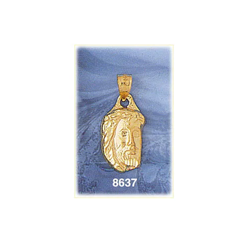 14K Gold Jesus Christ Face Charm Goldia Charm Necklaces