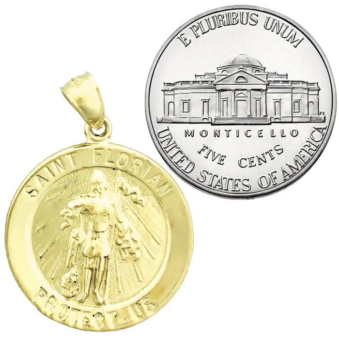 14K Gold Saint Florian Pendant Goldia PreStyled Sets