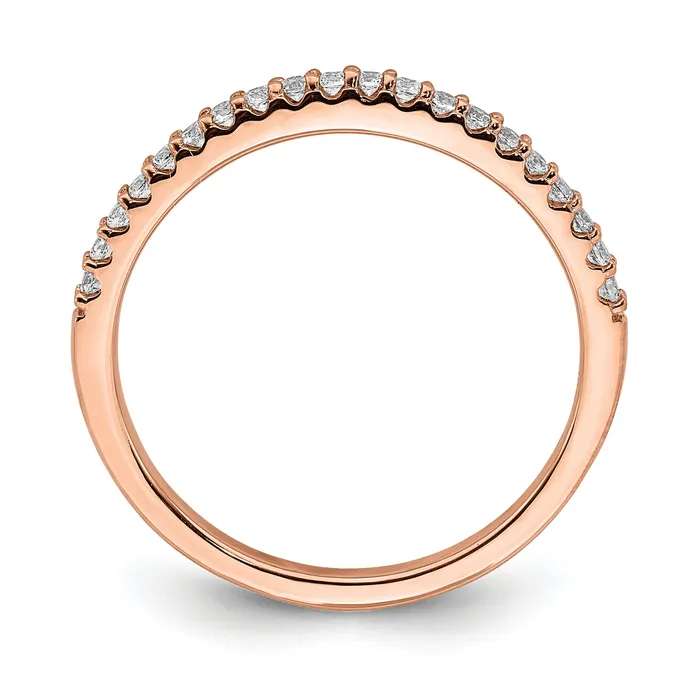14k Rose Gold 15 Ct Lab Grown Diamond VSSI G Wedding Band Ring Goldia Rings