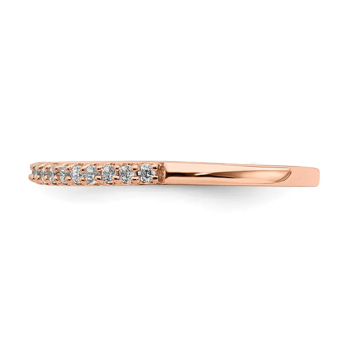 14k Rose Gold 15 Ct Lab Grown Diamond VSSI G Wedding Band Ring Goldia Rings