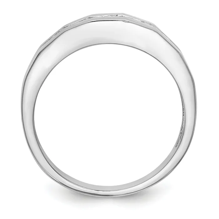 14k White Gold 13 Ct Lab Grown Diamond VSSI G Mens Band Ring Goldia Rings