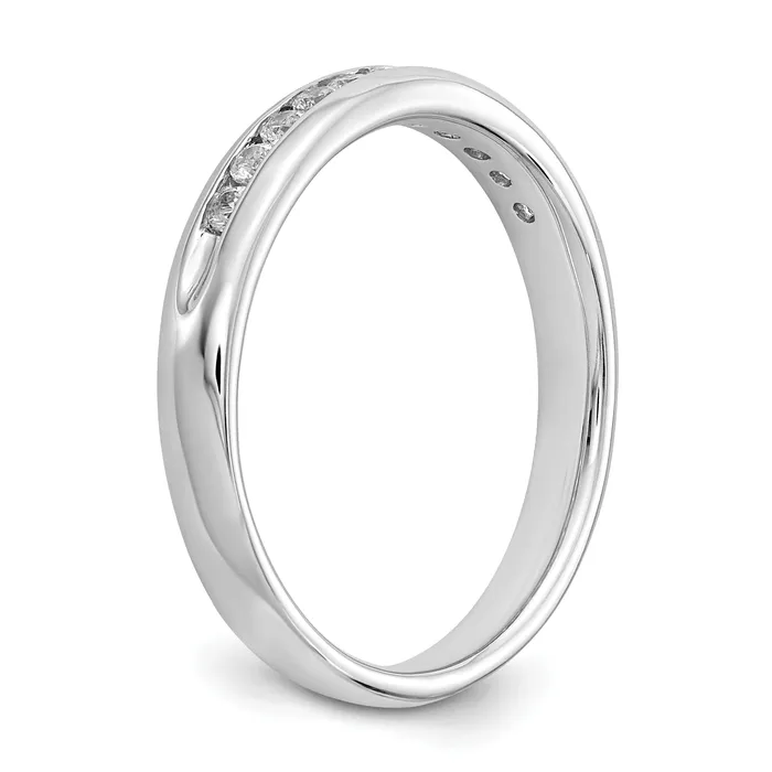 14k White Gold 14 Ct Lab Grown Diamond VSSI G Eleven Stone Channel Set Band Ring Goldia Rings