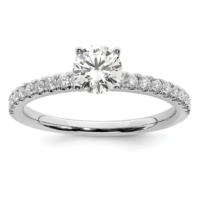 14k White Gold 34 Ct Lab Grown Diamond VSSI G Round Engagement Ring Goldia Rings 14k White Gold 34 Ct Lab Grown Diamond VSSI G Round Engagement Ring Goldia Rings