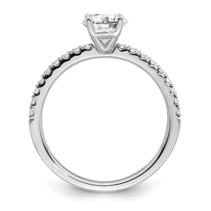 14k White Gold 34 Ct Lab Grown Diamond VSSI G Round Engagement Ring Goldia Rings