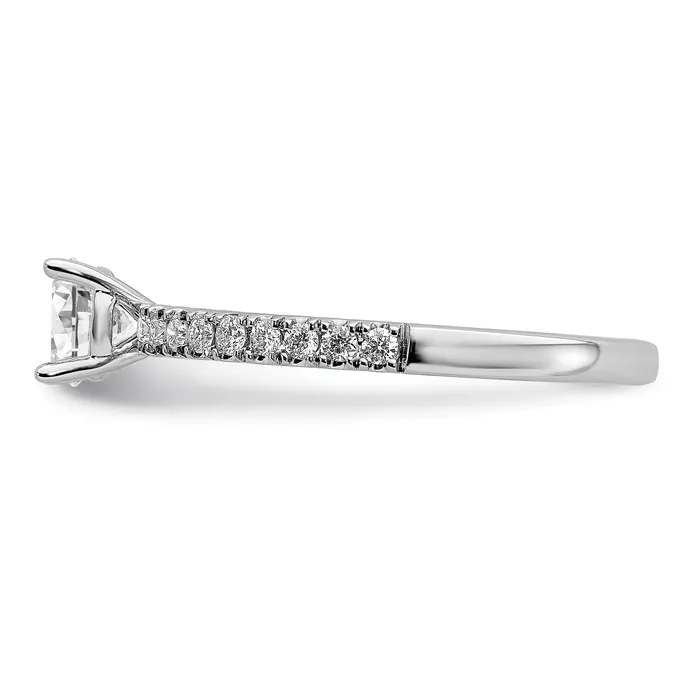 14k White Gold 34 Ct Lab Grown Diamond VSSI G Round Engagement Ring Goldia Rings