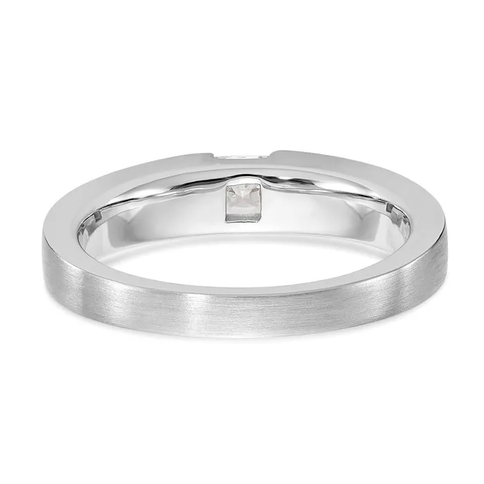 14k White Gold AA Real Diamond Mens Band Goldiacom Rings