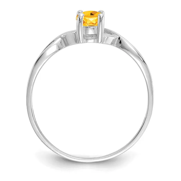 14k White Gold Citrine Birthstone Ring Goldia Rings