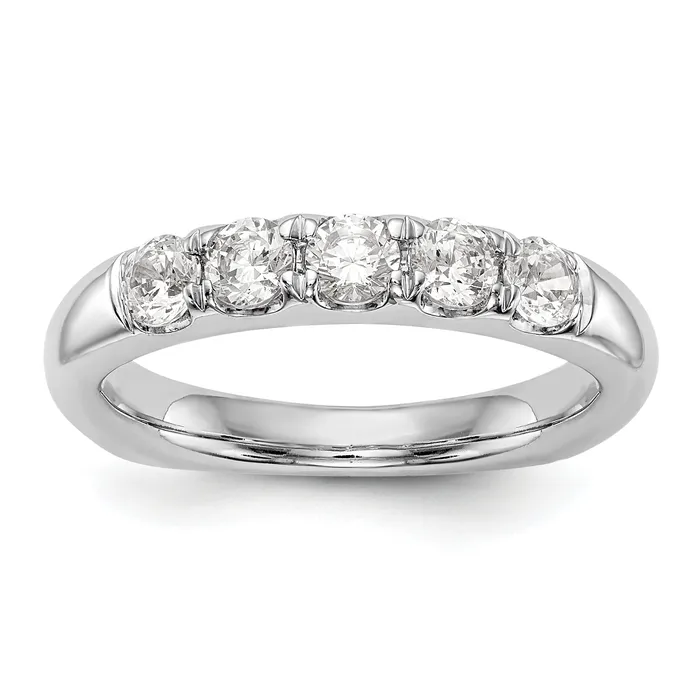 14K White Gold Diamond Wedding Band Goldiacom Rings