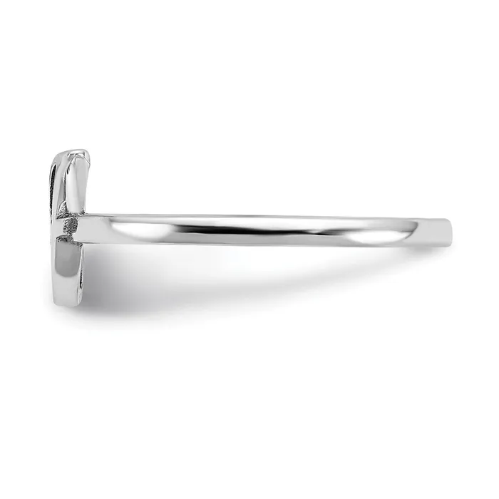 14K White Gold Initial Script or Block Font Ring Goldia Rings