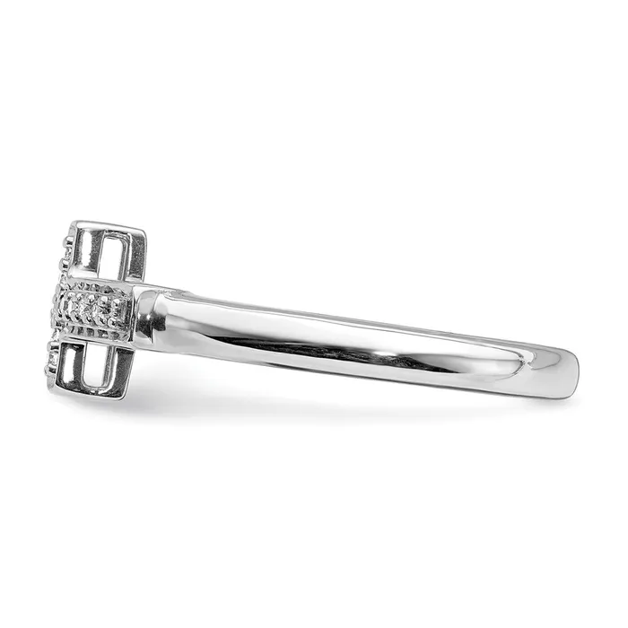 14k White Gold Real Diamond Cross Ring Goldiacom Rings