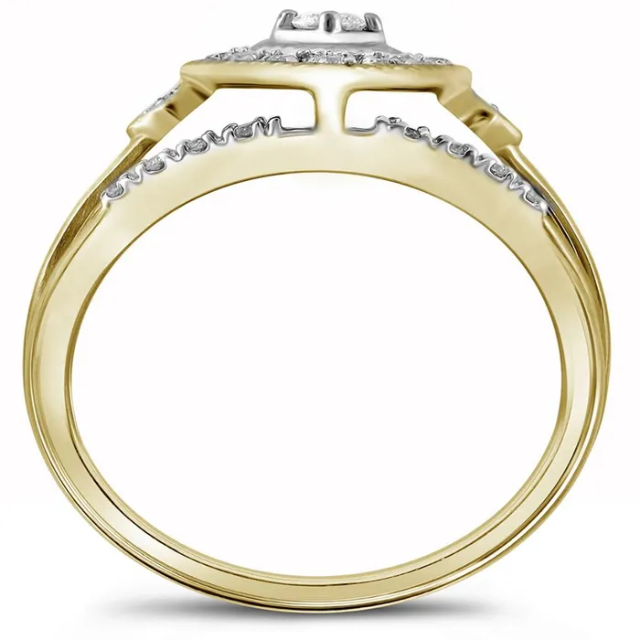 14k White Gold Round Diamond Bridal Wedding Ring Set 13 Cttw gndatlanta Rings