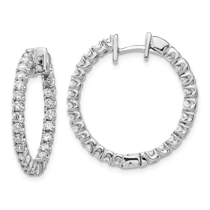 14k White Gold VS Real Diamond Earring Goldia Earrings