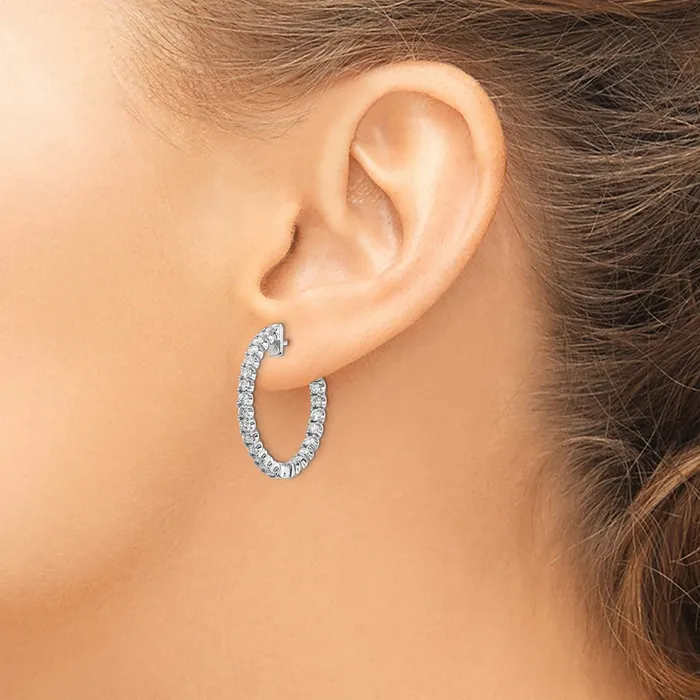 14k White Gold VS Real Diamond Earring Goldia Earrings