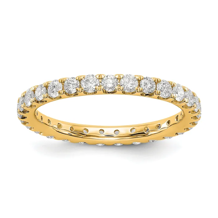 14k Yellow Gold 1 Ct Lab Grown Diamond VSSI G Shared Prong Eternity Band Ring Goldia Rings 14k Yellow Gold 1 Ct Lab Grown Diamond VSSI G Shared Prong Eternity Band Ring Goldia Rings