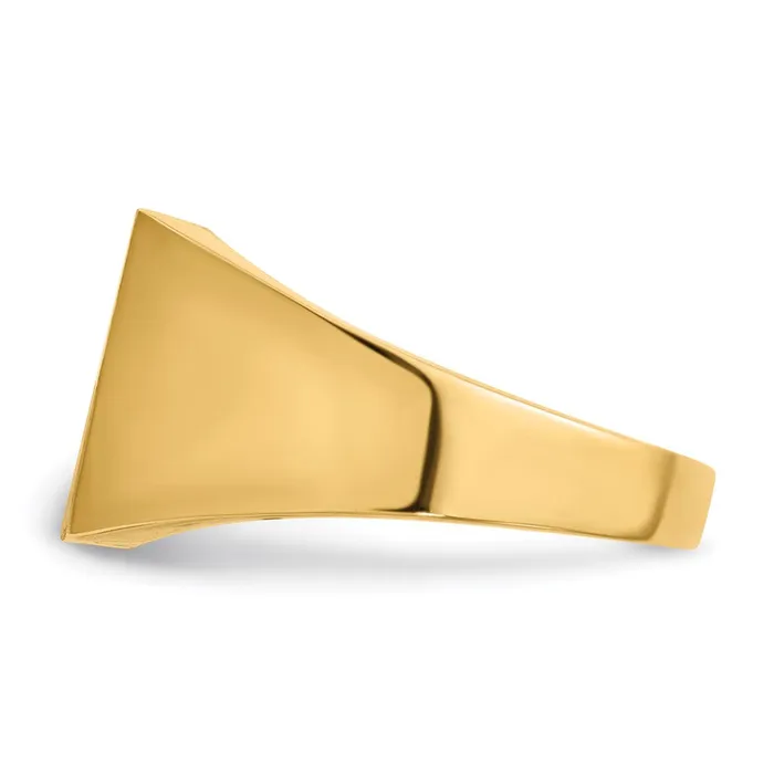 14K Yellow Gold 120x125mm Closed Back A Real Diamond Mens Signet Ring Goldiacom Rings