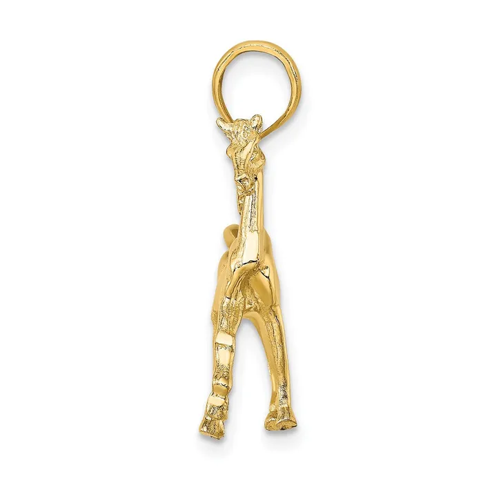 14k Yellow Gold 3D Horse Charm Goldia Charm Necklaces