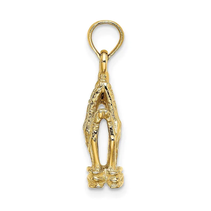 14k Yellow Gold 3D Praying Hands Charm Goldia Charm Necklaces