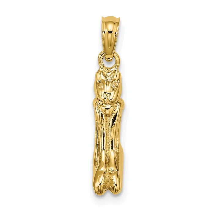 14k Yellow Gold 3D Polished MARCO ISLAND Cat Charm Goldia Charm Necklaces 14k Yellow Gold 3D Polished MARCO ISLAND Cat Charm Goldia Charm Necklaces