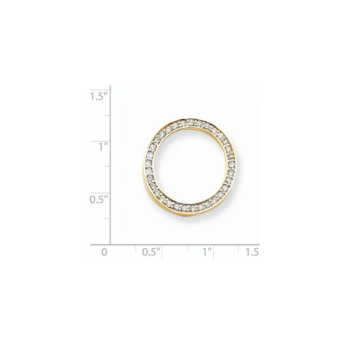 14K Yellow Gold AAA Real Diamond Circle Pendant Goldia PreStyled Sets
