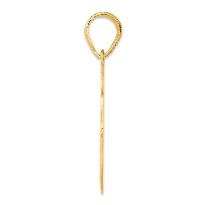14k Yellow Gold Brushed Border Script Number 40 Pendant Goldia PreStyled Sets