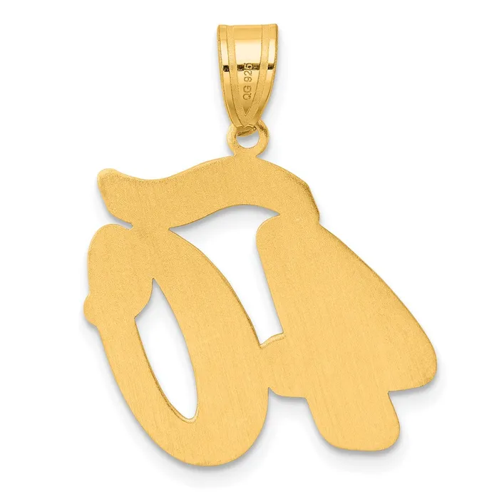 14k Yellow Gold Brushed Border Script Number 40 Pendant Goldia PreStyled Sets