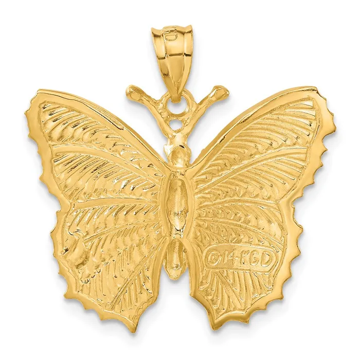 14k Yellow Gold Butterfly Charm Goldia Charm Necklaces