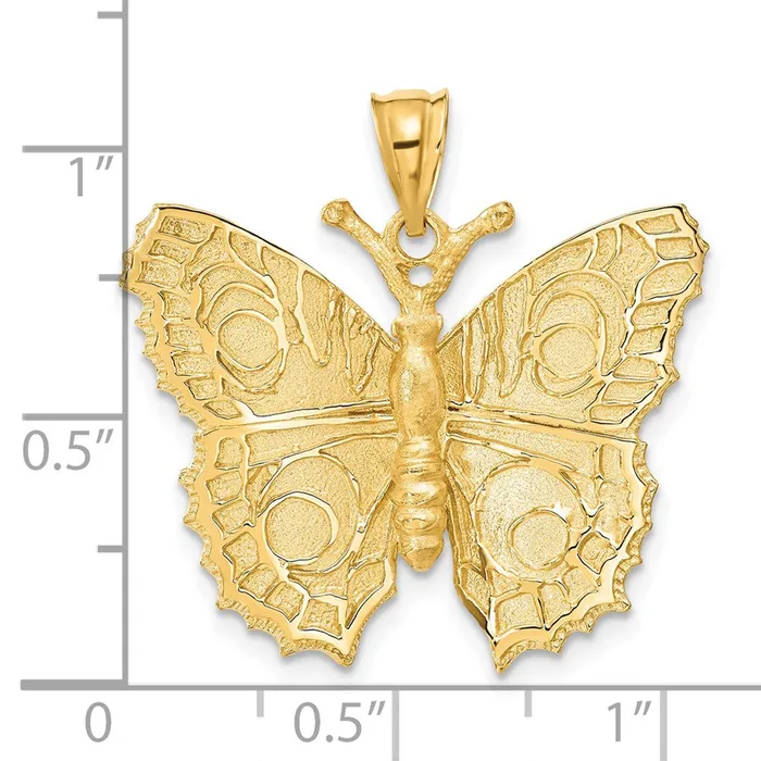 14k Yellow Gold Butterfly Charm Goldia Charm Necklaces