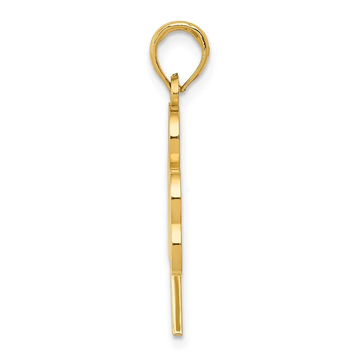 14k Yellow Gold Green Enameled Shamrock Pendant Goldia Necklaces