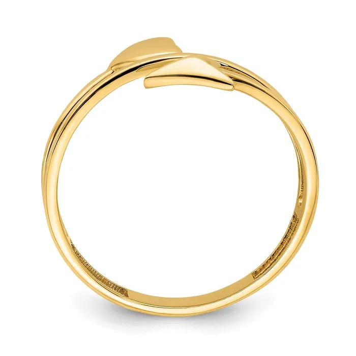 14K Yellow Gold Heart and Arrow Ring Goldia Rings