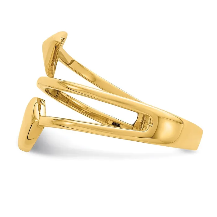 14K Yellow Gold Heart and Arrow Ring Goldia Rings