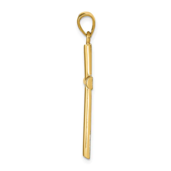 14k Yellow Gold Polished Cross Pendant Goldia Necklaces