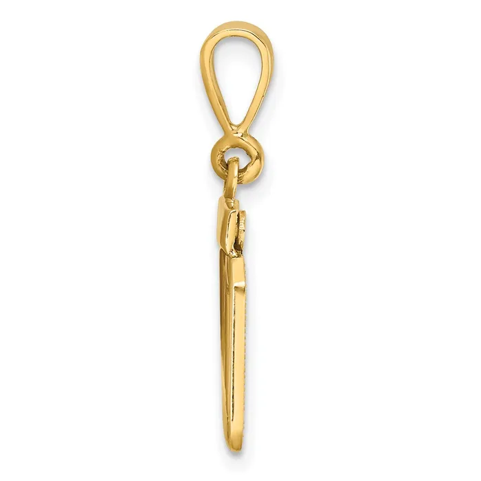 14k Yellow Gold Polished Small Number 20 Charm Goldia Charm Necklaces