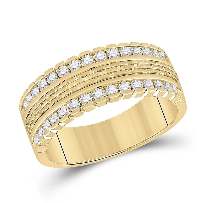 14k Yellow Gold Round Diamond Wedding Band Ring 34 Cttw gndatlanta Rings 14k Yellow Gold Round Diamond Wedding Band Ring 34 Cttw gndatlanta Rings