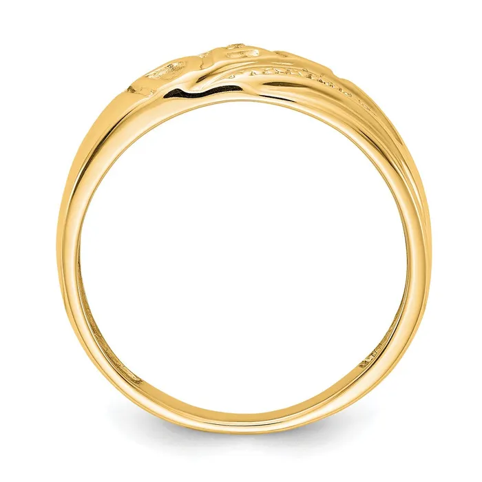 14k Yellow Gold VS Diamond mens ring Goldia Rings