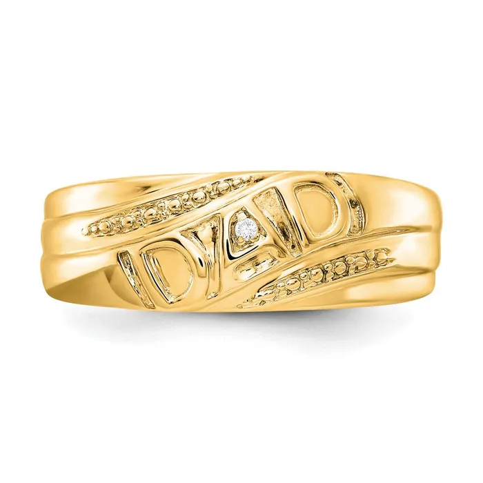 14k Yellow Gold VS Diamond mens ring Goldia Rings