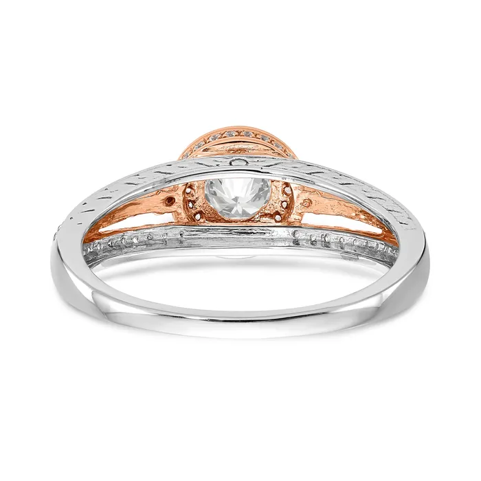 14KWR Simulated Diamond Round Halo Engagement Ring Goldiacom Rings