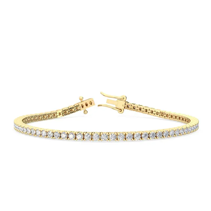 30 ct tw Classic FourProng Natural Diamond Tennis Bracelet in 18K Yellow Gold Goldia Bracelets 30 ct tw Classic FourProng Natural Diamond Tennis Bracelet in 18K Yellow Gold Goldia Bracelets