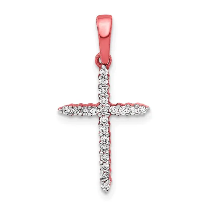 925 Rose Gold Plated Sterling Silver 16ct Simulated Diamond Cross Pendant Goldiacom Necklaces 925 Rose Gold Plated Sterling Silver 16ct Simulated Diamond Cross Pendant Goldiacom Necklaces