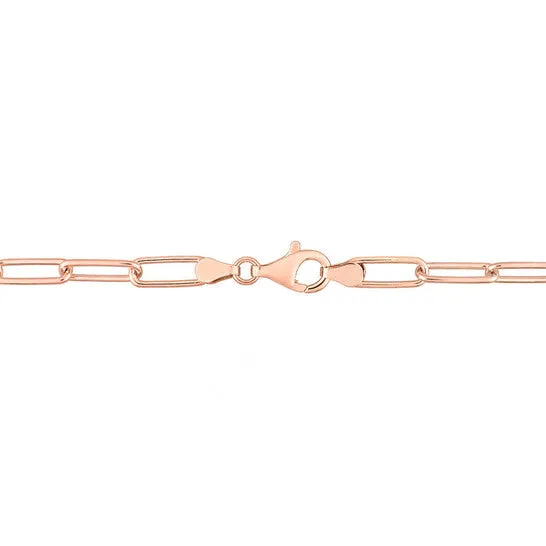Bracelets JMS always Original AMOUR 5mm Paperclip Chain Bracelet In Rose Plated Sterling Silver 75 In Bracelets JMS always Original AMOUR 5mm Paperclip Chain Bracelet In Rose Plated Sterling Silver 75 In