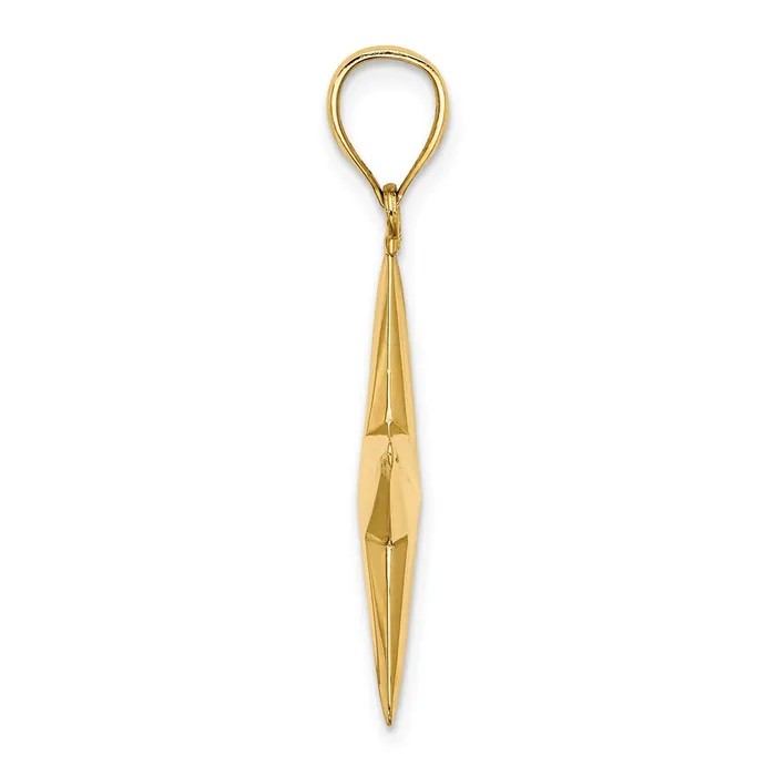 Charm Necklaces Goldia 14k Yellow Gold 3D Nautical Star Charm