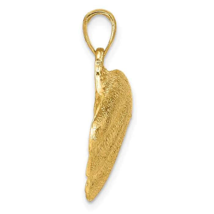 Charm Necklaces Goldia 14k Yellow Gold Clam Shell Charm