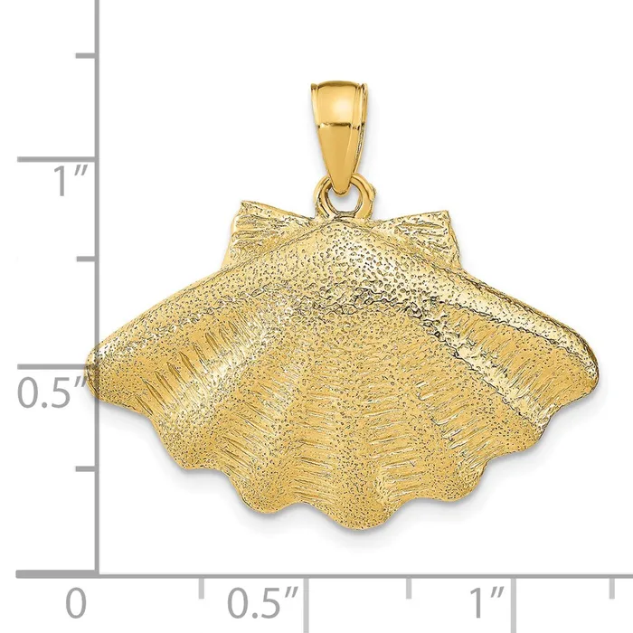 Charm Necklaces Goldia 14k Yellow Gold Clam Shell Charm