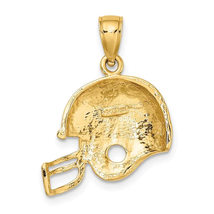 Charm Necklaces Goldia 14k Yellow Gold Football Helmet Charm