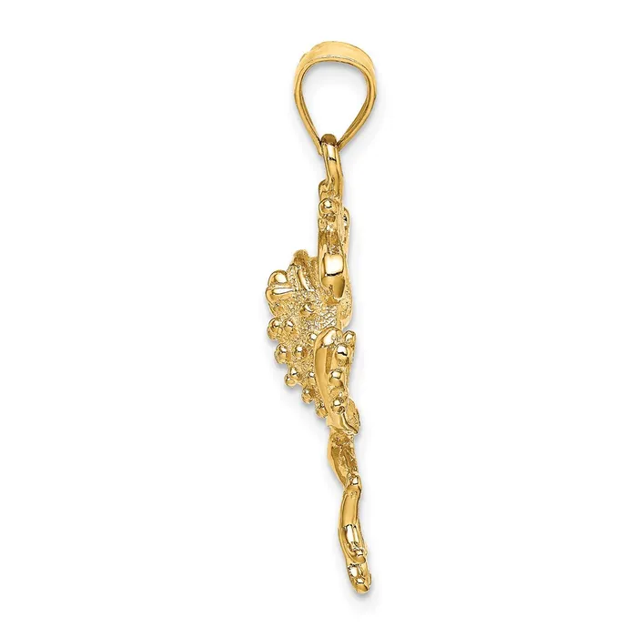 Charm Necklaces Goldia 14k Yellow Gold Frog w Textured Back Charm