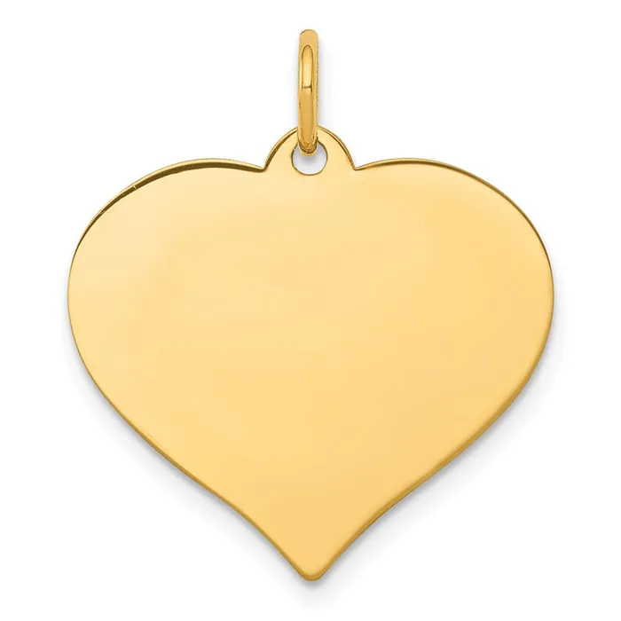Charm Necklaces Goldia 14k Yellow Gold Heart Disc Charm