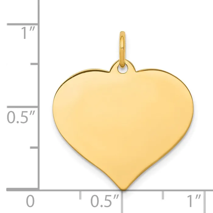 Charm Necklaces Goldia 14k Yellow Gold Heart Disc Charm